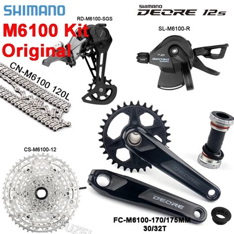 Shimano Deore M6100 12v Complete Kit 170 175mm 30 32t Crankset M6100 Ms 51t Cassette Sl