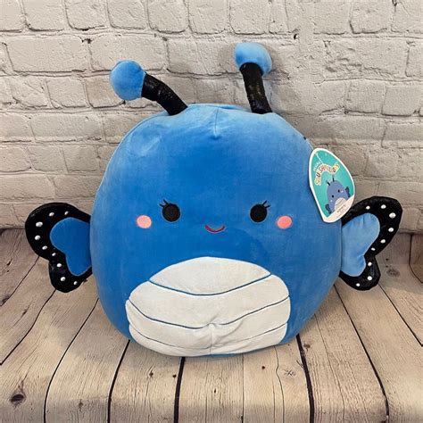 Waverly The Blue Butterfly Squishmallow Pillow Pals Blue Butterfly Plush