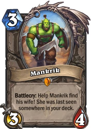 Mankrik Hearthstone Top Decks