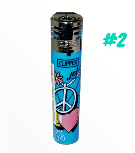 Clipper Jet Flame Lighter Hippie The Smoke Asylum