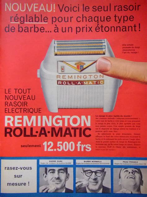 PUBLICITÉ REMINGTON RASOIR ÉLECTRIQUE ROLLAMATIC RÉGLABLE POUR CHAQUE