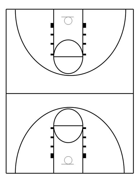 Free Printable Basketball Court Layouts