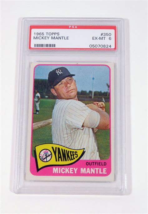 1965 Topps Mickey Mantle 350 Yankees PSA 6 EBay