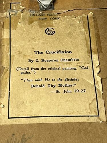 Antique The Crucifixion Jesus Golgotha Picture Edward Gross Co Inc NY ...