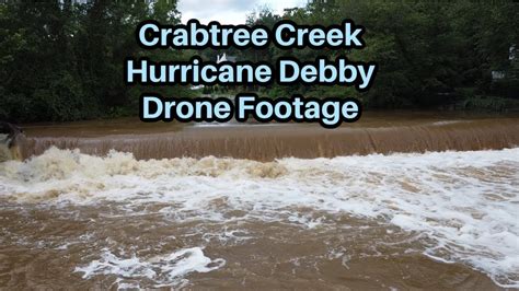 Crabtree Creek Drone Footage Flooding From Hurricane Debby Lassiter