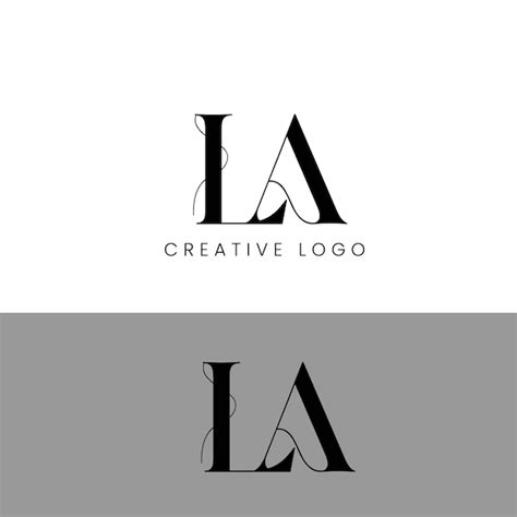 La Design De Logotipo De Letra Inicial Vetor Premium