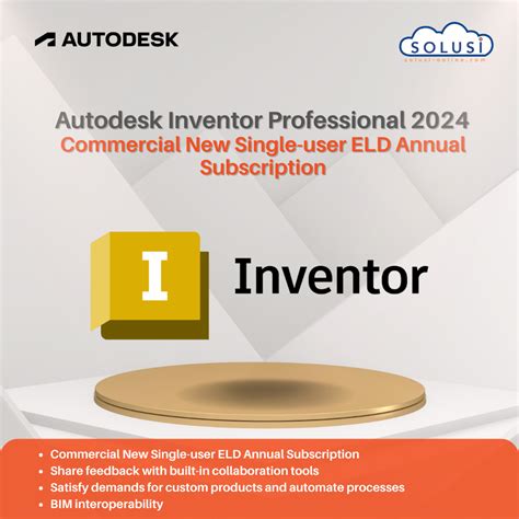 Harga Jual Lisensi Autodesk Inventor Professional 2024 Commercial New