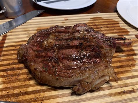 40oz American Wagyu Tomahawk Steak Smoked And Reversed Seared Rfoodporn