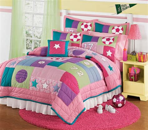 Picture Of Girls Sports Quilt Set With Shams Quilts With Shams