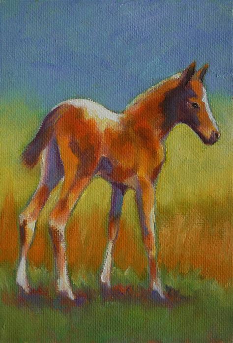 Brand New Foal Painting By Carol Jo Smidt Fine Art America