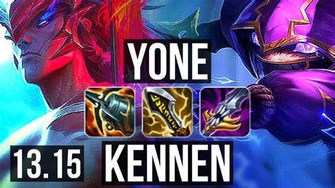 YONE Vs KENNEN TOP 80 Winrate 6 Solo Kills EUW Master 13 15