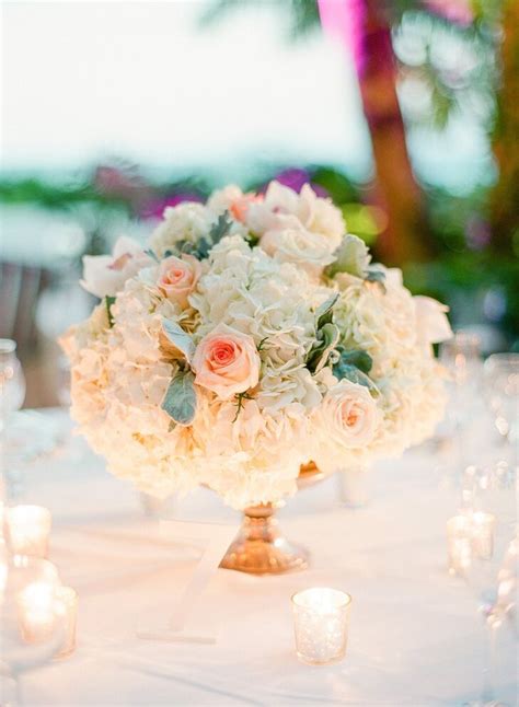 Rose and Hydrangea Centerpieces