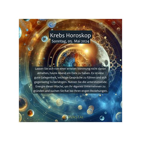 Krebs Horoskop für den Sonntag 05 Mai 2024 Tägliche Horoskope von