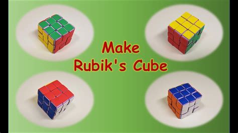 How To Make Paper Rubiks Cube Tutorial Origami Bricks Diy Youtube