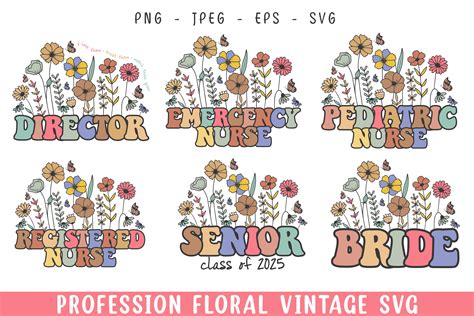 Floral Profession Vintage Flower Svg Graphic By Rahnumaat690 · Creative