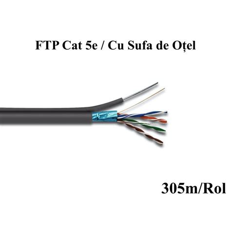 Cablu FTP Cat 5 cu Sufa 8 Fire x 0 55mm² 305m Rol