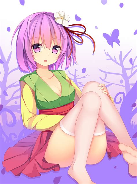 Wallpaper Illustration Anime Girls Short Hair Legs Cartoon Black