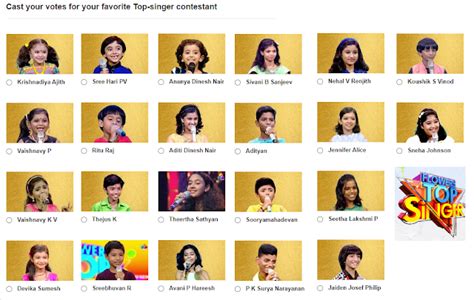 Top Singer Season 2 Contestants Names With Photos - Ranked by chuang ...