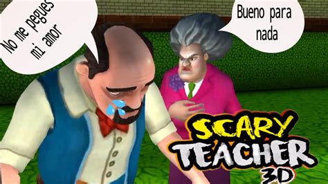 La Teacher Le Pega A Su Novio Scary Teacher 3d Youtube