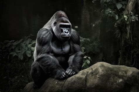 Premium Photo Western Lowland Gorilla Gorilla Gorilla Gorilla Male