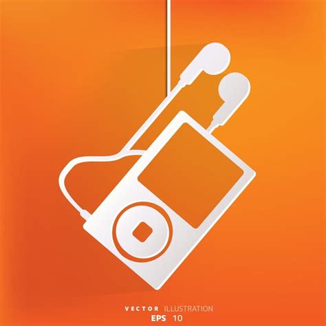 Mp Player Symbol Musik Player Symbol Premium Vektor