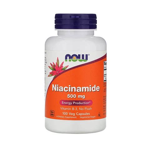 Niacinamide Vitamina B3 Niacina 500mg Now Foods 100 Capsule EMAG Ro