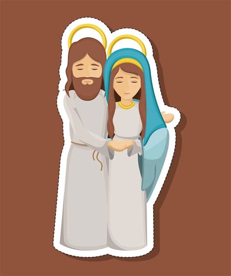 Imagenes Animadas De Jesus Y Maria Icono De Dibujos Animados De Jes