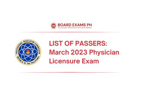 List Of Passers March Physician Licensure Exam Ple Board Exams Ph