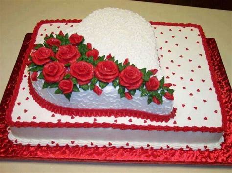 Hermosa Torta Forma De Corazon Wedding Sheet Cakes Buttercream Cake