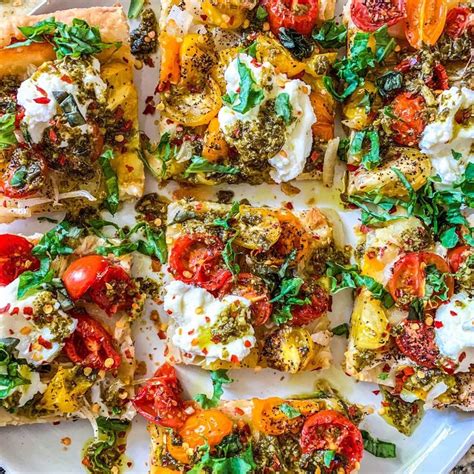 Roasted Tomato Tart With Ricotta And Pesto Recipe