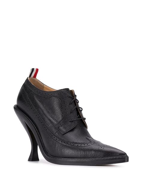 Thom Browne Curved Heel Longwing Brogues Black Farfetch