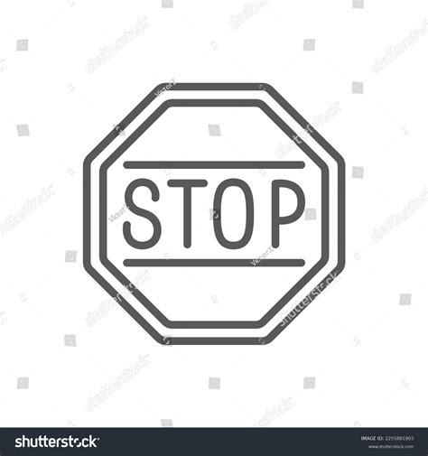 33129 Stop Sign Line Art Images Stock Photos And Vectors Shutterstock