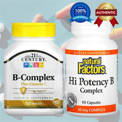 B Complex 21st Century B Complex Plus Vitamin C 100 Tablets Or Natural