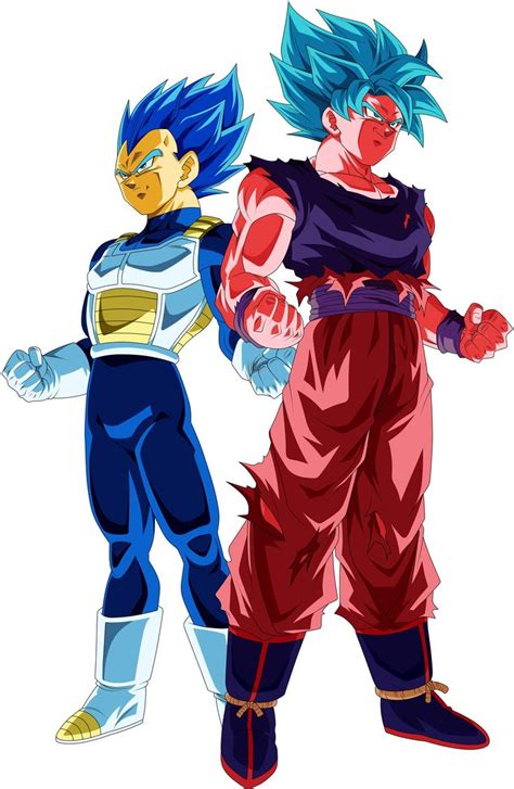 Vegeta SSJ Blue Full Power Goku SSJ Blue Kaioken Universo 7