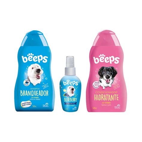 Kit Banho E Tosa Shampoo Branqueador Beepss Condicionador Hidratante