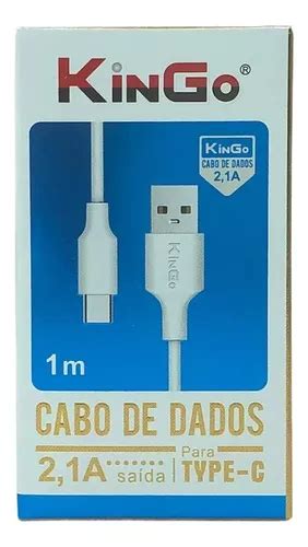 Kit Cabo Dados Carga Kingo Type C M A Atacado Cor Branco