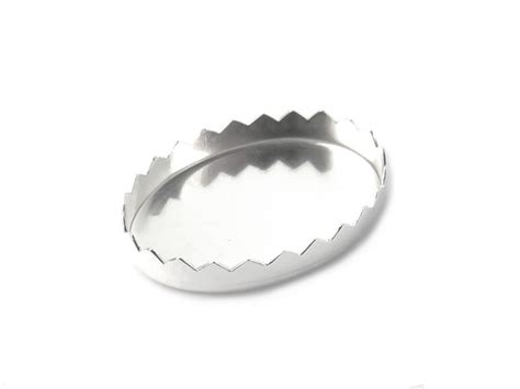 Sterling Silver Serrated Oval Bezel Cup Setting Mm X Mm Etsy