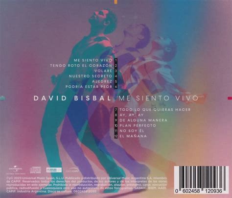 David Bisbal Me Siento Vivo Cd Jpc