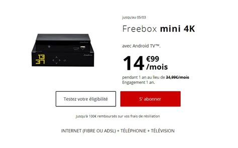 Box Fibre optique à moins de 20 mois comparatif Freebox Mini 4K