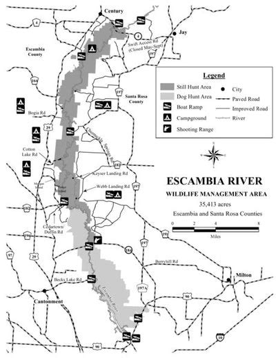 Escambia River Wma Brochure Map Map By Florida Fish And Wildlife