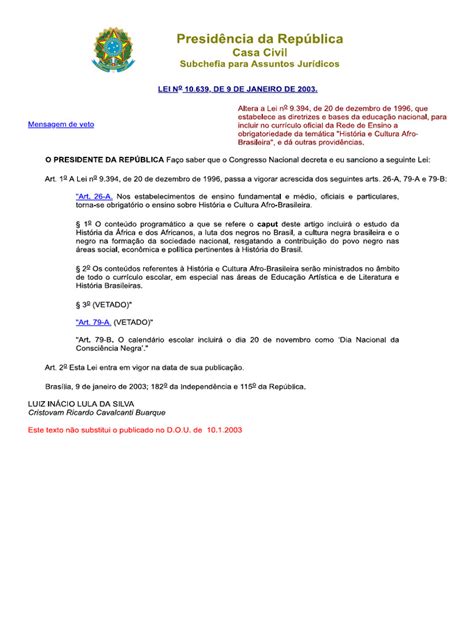 Lei 10.639-03 | PDF