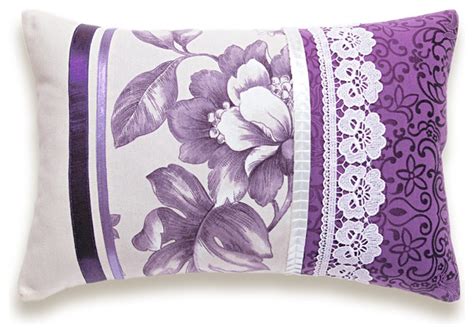 Decorative Purple Lavender Lilac Lumbar Pillow Case 12 X 18 In Irma