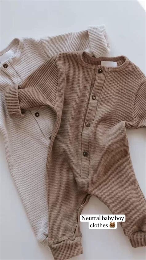 Neutral baby boy clothes 🐻 | Baby boy outfits, Baby clothes, Baby ...