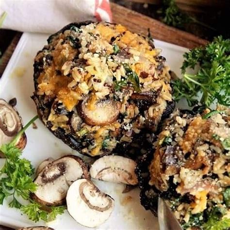 These Vegetarian Stuffed Portobello Mushrooms Are Quick Easy Delicious And Can Be On Your