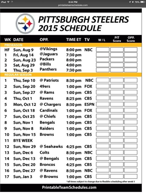 Steelers Printable Schedule 2024 2024 Livvy Phedra