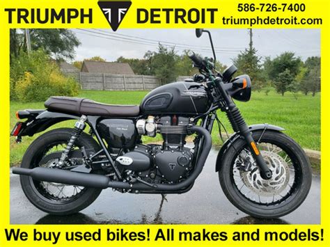 2023 Triumph Bonneville T120 Black Sapphire Black Matte Sapph For Sale In Shelby Township Mi