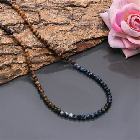 Natural Pietersite Beads Necklace 4 Mm Pietersite Faceted Rondelle