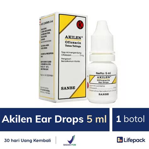 Akilen Ear Drops 5 Ml 1 Botol Obat Tetes Telinga 5ml Lifepack Id