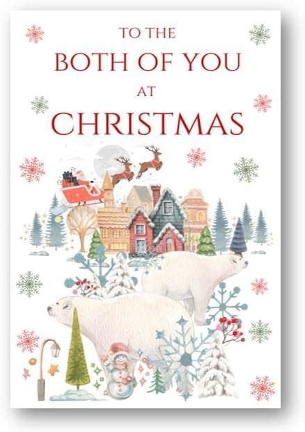 Wishing You Both A Very Happy Christmas Handmade Christmas Card With