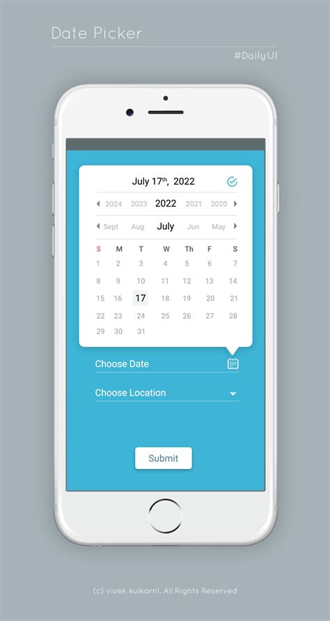 How To Design A Perfect Date Picker Control By Saadia Minhas Ux Planet